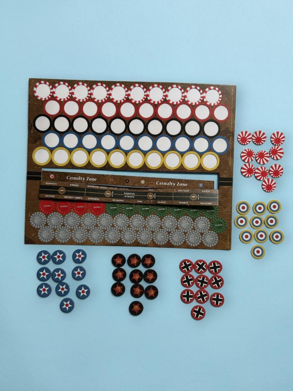 Axis & Allies 1941 Board Game Replacement Markers Complete Set